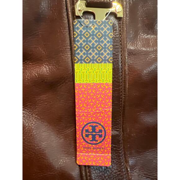 NWT Tory Burch Women's T Monogram-Embossed Nord Anniversary E/W Tote OS Brown - Picture 2 of 9